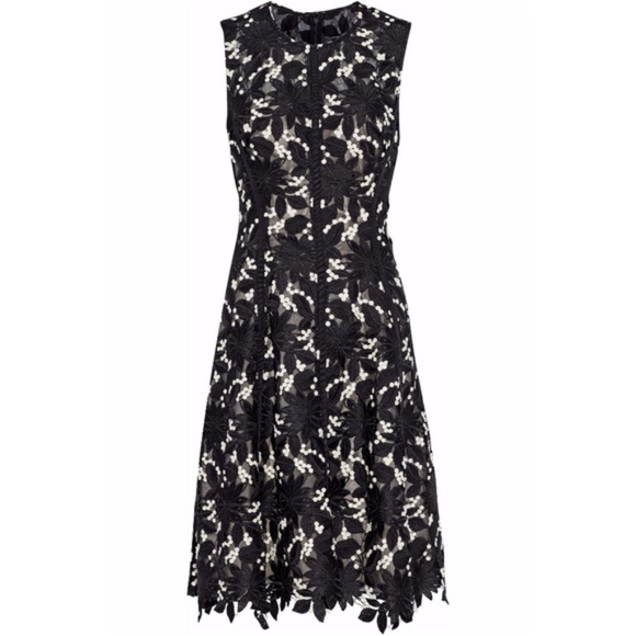 Lela Rose Dresses & Skirts - LELA ROSE Black Embroidered Guipure Lace Dress